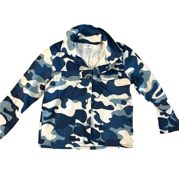 PatPat Other - PatPat Set, NWOT, Blue/White Camo, Size: 5-6 Girls, Skirt and Jacket